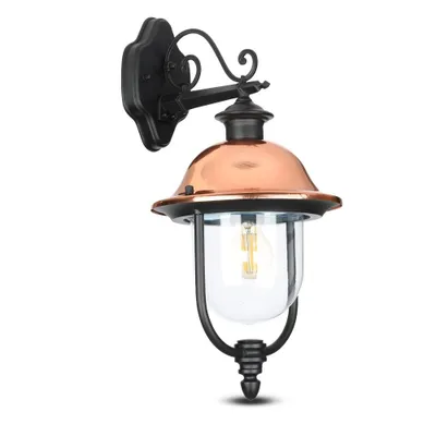 Obrázek produktu pro V-tac VT-852 Nástěnné svítidlo klasický design - sklo/hliník - bronz - E27