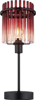 Produktbild von LED Tischleuchte, Metall, Glas Rot, H 37,5 cm
