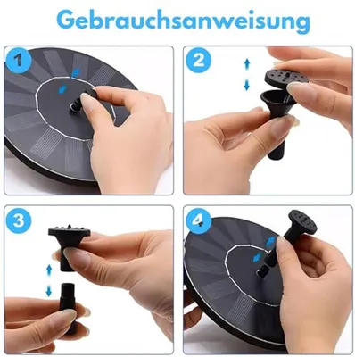 Solarenergie Gartenbrunnen 51 x 36 cm - Dekorative Schwimmende Schale für den Außenbereich
