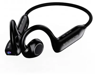 Produktbild von Zimilo Wireless Bluetooth Sport Kopfhörer Open Ear mit Ohrbügel, LED Ladeetui Display, IPX7 Wasserdicht, Mikrofone für Lauftraining, Schwarz