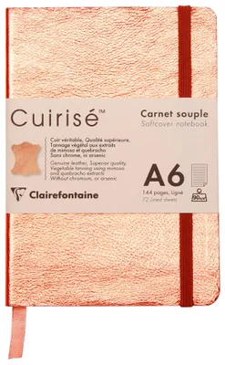 Produktbild von Clairefontaine 3x Notizbuch 72 Blatt blanko, A6 10,5x14,8cm Kupfer 400092C
