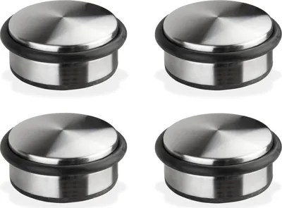 Türstopper Türpuffer Edelstahl Design 4 Stück Türhalter Stopper Flach 922372 22227 4031765222273