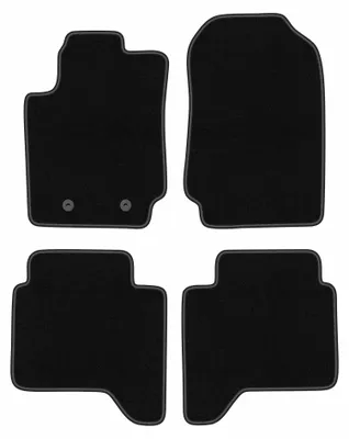 Produktbild von Velours-Fußmatten für Ford Ranger 2012-2019 (Pickup) – 4-tlg, Schwarz, passgenau – Wielganizator BASIC