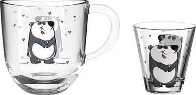 Produktbild von Leonardo BAMBINI 2er Set Kindertasse & Trinkglas Panda