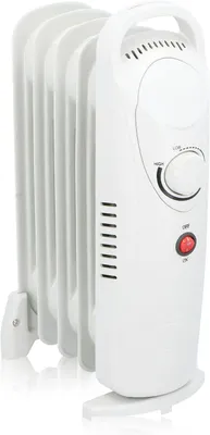 Produktbild von JUNG Heizung Elektrisch mit Thermostat, Ölradiator 500 Watt Energiesparend, mobile Elektroheizung für Räume bis 15qm, Elektrische Heizgerät Mobil