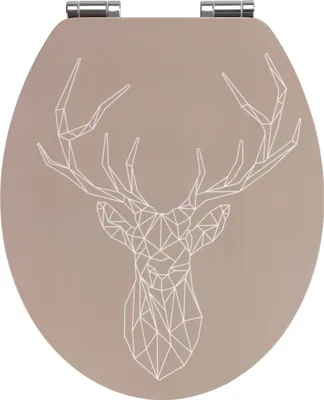 Produktbild von WENKO Premium WC SITZ STAG Absenkautomatik Toiletten Deckel Brillen MDF Hirsch