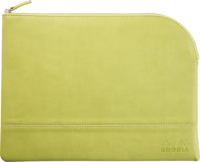 Produktbild von Rhodia Rhodiarama Etui aus Kunstleder Reißverschluss, 21x28 cm Anisgrün 116731C