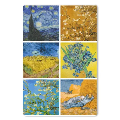 Produktbild von MuchoWow® Mauspad Mousepad Van Gogh - Collage - Sternennacht 18x27 cm - Mousepads - Maus Mat - Pad - Mausunterlage