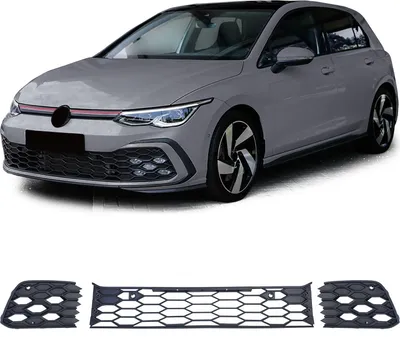 Produktbild von Kühlergrill Gitter Stoßstange Waben Matt LINKS + RECHTS + MITTE für VW Golf 8