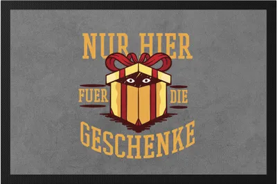 Produktbild von Nur für die Geschenke hier Fußmatte Weihnachten Geschenkidee lustig mit Motiv Christmas Party