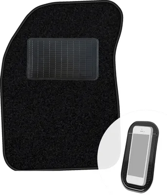 Produktbild von moto-MOLTICO Fahrer Fußmatte Auto Velours Fahrerseite Autoteppiche Schwarz Fahrermatte 1-teilig passend für Renault Kangoo I 1998-2008