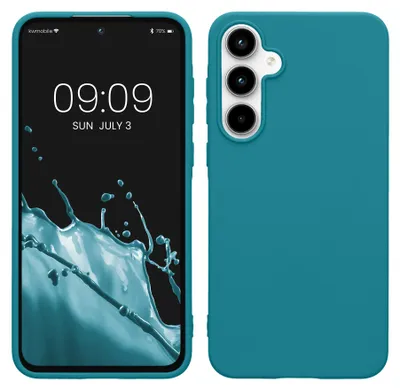 Produktbild von kwmobile Handyhülle für Samsung Galaxy A55 5G Hülle - TPU Case - Kabelloses Laden - Schutzhülle Cover in Petrol