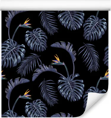 Produktbild von 10m VLIES TAPETE Rolle Palmen Blumen Pflanzen Blätter Natur Exotisch XXL