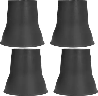 Produktbild von 4 Stück Möbelheber, 15 cm Hoch, Verstellbare Möbelerhöhungen, Schwarze Hornförmige Erhöhungen mit Rutschfesten Polstern für Tisch, Stuhl und Schreibtisch