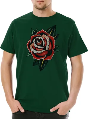 Produktbild von Urban Backwoods Tattoo Rose, Herren T-Shirt, Farbe: Grün, Größe: 2XL