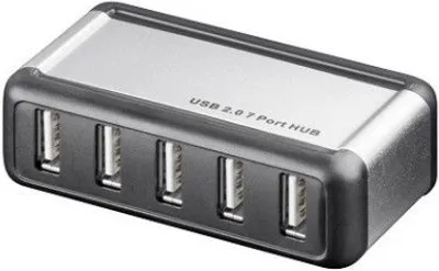 Produktbild von USB 2.0 7-Port Hub, inkl. Netzteil MacOS, Win 2000, XP, VISTA und Win7 kompatibel