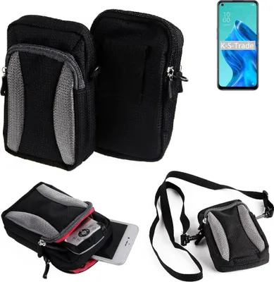 Produktbild von K-S-Trade Holster Schutz Hülle kompatibel mit Oppo Reno5 A 5G Handy Hülle Gürteltasche Umhängetasche mit Zusatzfach schwarz