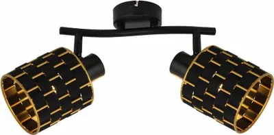 Immagine prodotto di Lampada da soffitto Thiago nera 2xE14x40W in metallo, dimensioni: 20x43x10 cm, IP20, Reality