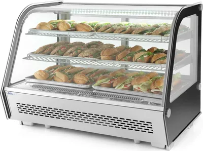 Zdjęcie produktu dla Hendi 233719, Lodówka witrynowa, Blat, Szary, 160 l, 2 - 6 °C, R600a