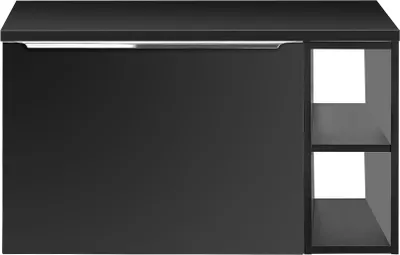 Produktbild von Waschtischunterschrank 80cm, schwarz matt, PUEBLA-56-BLACK