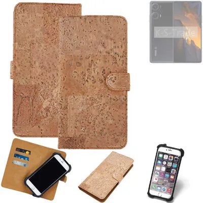 Produktbild von K-S-Trade Hülle kompatibel mit POCO F5  Kork Handyhülle Cover  Schutzhülle TPU Case Bumper in Hellbraun, (1x)