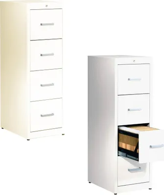 Produktbild von mauser client entry Hängeregistraturschrank reinweiß 4 Schubladen 43,4 x 60,0 x 135,0 cm