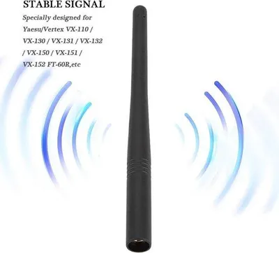 Zdjęcie produktu dla Antena VHF 15,5 cm, 136–174 MHz, elastyczna, do radiotelefonu – 2 sztuki