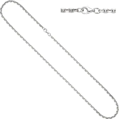 Produktbild von JOBO Ankerkette 925 Silber diamantiert 3,4 mm 45 cm Kette Halskette Silberkette