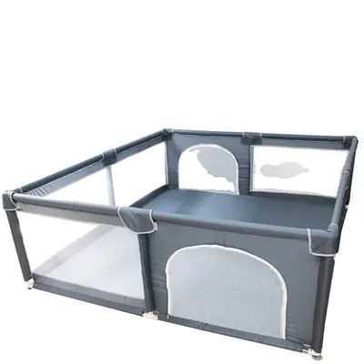 Immagine prodotto di Box per bambini, barriera di sicurezza, area giochi antiscivolo, grigio