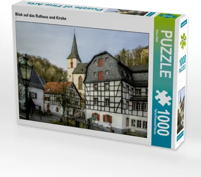 Produktbild von Calvendo Blick auf das Rathaus und Kirche 1000 Teile Puzzle quer 640x480mm, Klatt Arno; 7286693