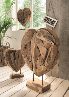 Produktbild von Deko-Objekt HERZ 40 cm hoch Natur Hellbraun | Hersteller