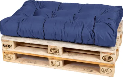 Produktbild von TexDeko Garden Palettenkissen 120x80x18cm gesteppt wasserabweisend UV-beständig, Dunkelblau