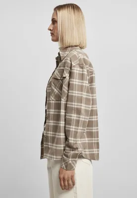 Produktbild von Urban Classics Ladies - FLANELL Oversized Hemd Shirt - S