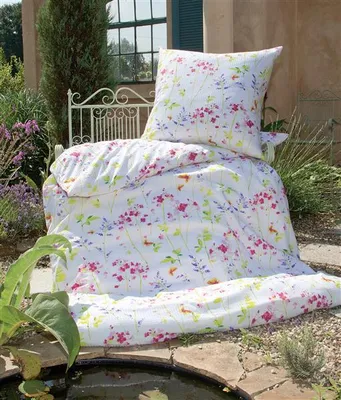 Produktbild von Janine Mako Soft Seersucker bettwäsche 2 teilig Bettbezug 155 x 220 cm Kopfkissenbezug 80 x 80 cm TANGO fuchsia-rose-flieder