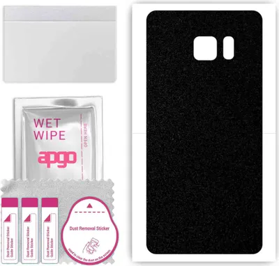 Produktbild von apgo Rückseite Schutzfolie, Skin, kompatibel mit Samsung Galaxy Note 7, Hinten Displayschutzfolie aus Vinylfolie, kratzfest, einfache Montage - Mattschwarz