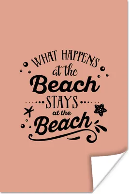 Produktbild von MuchoWow® Poster Sommer - Zitat - Strand 40x60 cm - Plakate für die Wand - Poster Babyzimmer