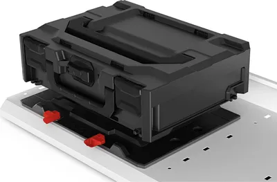 Produktbild von Adapterplatte für MetaBox mit Sicherungriegel | HxBxT 2x28,5x39,5cm | Kunststoff | Schwarz