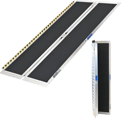 Produktbild von TRUTZHOLM Rollstuhlrampe 184 cm Traglast 272 kg Alu klappbar Antirutsch beschichtet Schwellenrampe
