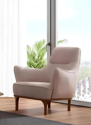 Produktbild von Beige Sofagarnitur Dreisitzer Sessel Luxus Sessel Beige Moderne Möbel