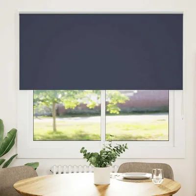 Zdjęcie produktu dla vidaXL Roleta zaciemniająca granatowa 145x130 cm szerokość tkaniny 141,6 cm