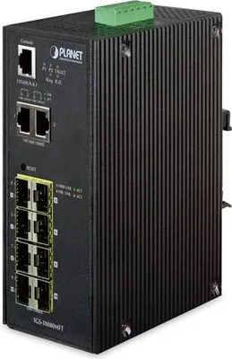 Image de PLANET Industrial 8 100/1000X SFP + 2-Port 10/100/1000T