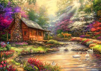 Immagine prodotto di Bluebird Puzzle Brookside Retreat - 1000 pezzi puzzle Spaß