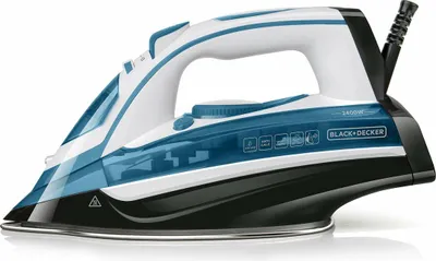 Zdjęcie produktu dla Black & Decker BXIR2402E, Żelazko suche i parowe, Niebieski, Biały, 2400 W, 220 - 240 V, 50 - 60 Hz