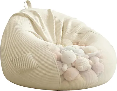 Imagen del producto de Funda para asiento tipo saco para niños, 2 en 1 (almacenamiento), capacidad de 300-400 litros, ideal para peluches