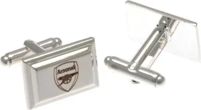 Produktbild von Arsenal FC versilberte Manschettenknöpfe TA2471 (Einheitsgröße) (Silber)