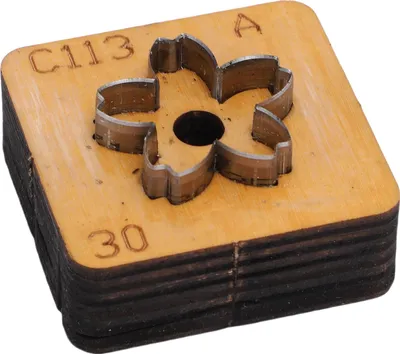 Produktbild von Blume Leder Schneiden sterben Massivholz Kohlenstoffstahl Blume Form Leder schneiden Form für Handwerk 30mm/1.18in