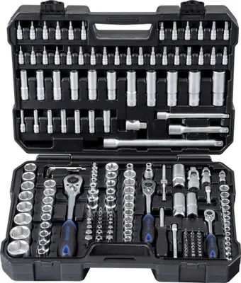 Produktbild von PROJAHN 1/4" + 3/8" + 1/2" proficraft Satz 182tlg., 72 Zahn Knarren, im Koffer