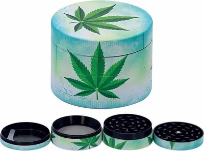 Obrázok produktu pre Amsterdam Leaf kovový drvič 4-dielny, 5 cm Ø, 37 mm H