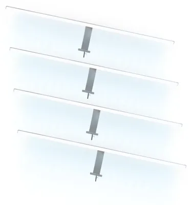 Produktbild von kalb | kalb | LED Aufbauleuchte 60cm, dimmbar, 6W, 12V, mit Fußschalter 4er Set neutralweiß