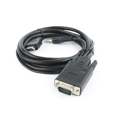 Produktbild von Gembird A-HDMI-VGA-03-6 Videokabel-Adapter 1 8 m HDMI Typ A (Standard) VGA (D-Sub) + 3.5mm Schwarz